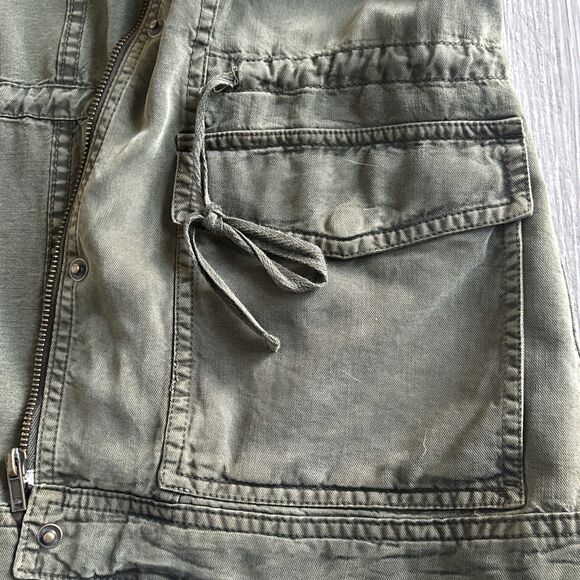 NWT Lucky Brand Green Military Lyocell Vest With Cinch Waist Small (MSRP $99) - Picture 11 of 12